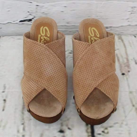 Sbicca Declan Suede Slide Platform Wedge Sandals - Picture 7 of 8